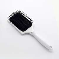 Custom logo professional black plastic nylon paddle hair brush from factory